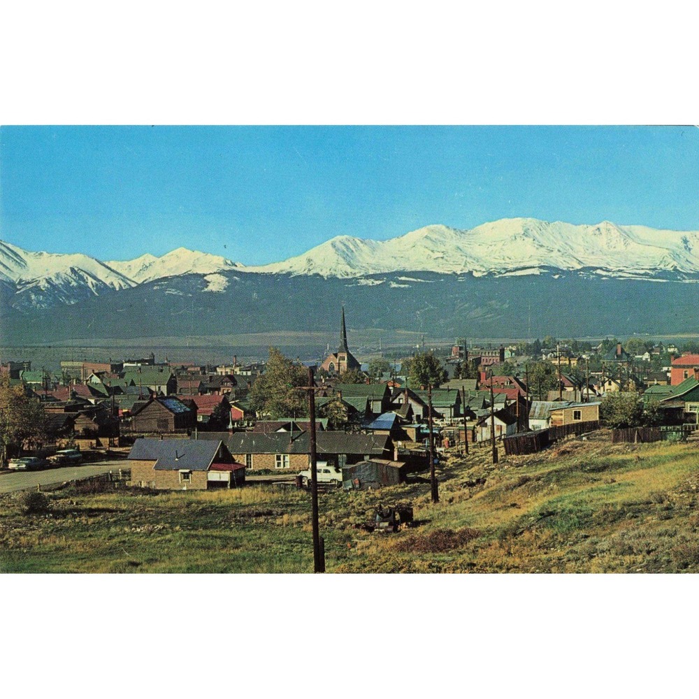 Vintage Leadville Colorado Postcard Noble Post Cards Scenic Mountain View - Picture 1 of 2